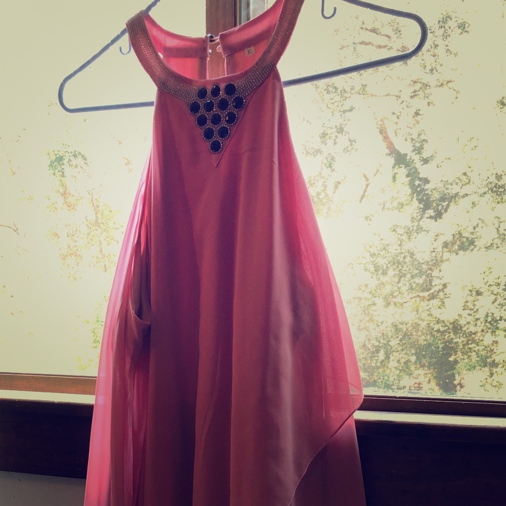 Never worn Rotita, blush colored sheath dress